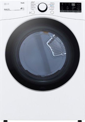 LG - 7.4 Cu. Ft. Stackable Smart Electric Dryer with Built-In Intelligence - White