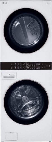 LG - 4.5 Cu. Ft. HE Smart Front Load Washer and 7.4 Cu. Ft. Electric Dryer WashTower with Steam and Built-In Intelligence - White