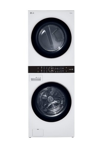 LG - 4.5 Cu. Ft. HE Smart Front Load Washer and 7.4 Cu. Ft. Gas Dryer WashTower with Steam and Built-In Intelligence - White
