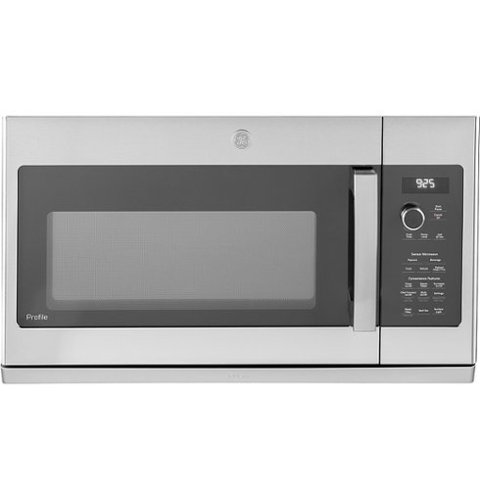 GE Profile - 2.2 Cu. Ft. Over-the-Range Microwave with Sensor Cooking and Extendable Slide-Out Vent - Stainless Steel