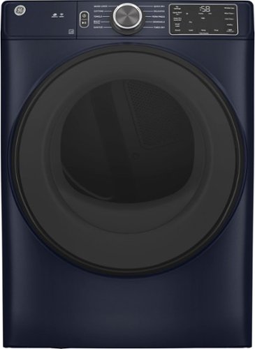 GE - 7.6 Cu. Ft. Stackable Smart Gas Dryer with Sanitize Cycle - Sapphire Blue