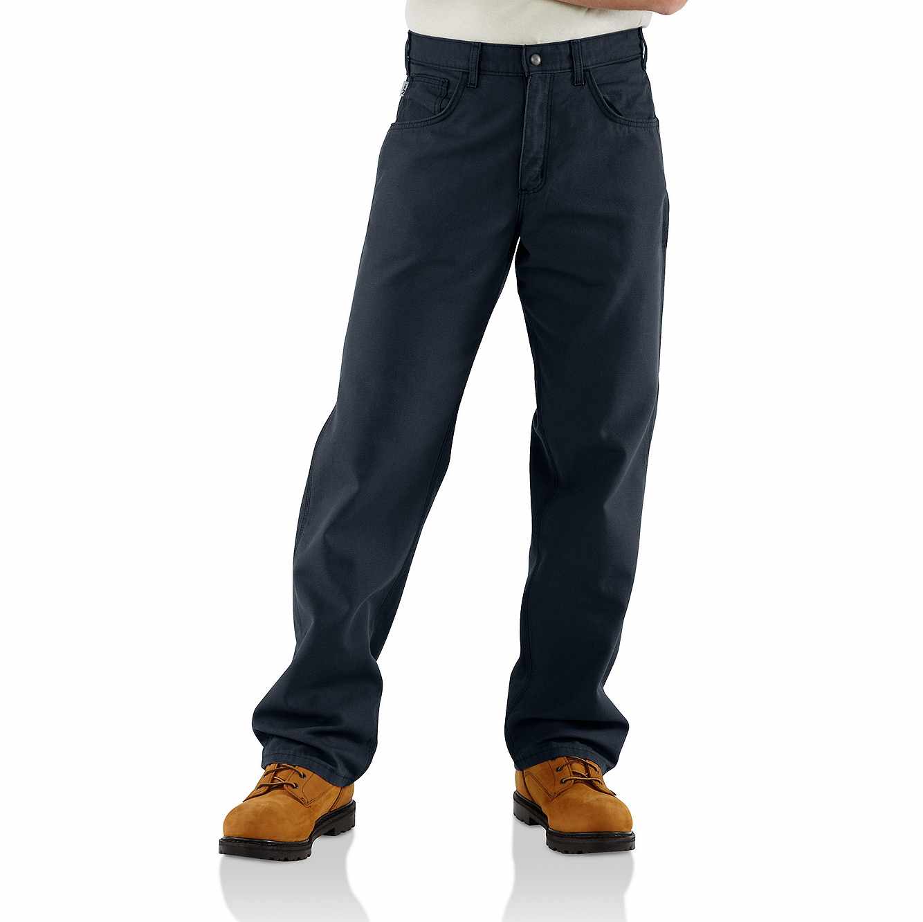 Carhartt Men's Flame-Resistant Midweight Canvas Pant-Loose Fit | Dark Navy | 36W 34L