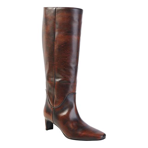 Vince Camuto Avriah Tall Leather/Suede Kitten Heel Boot - Brown - Size 6