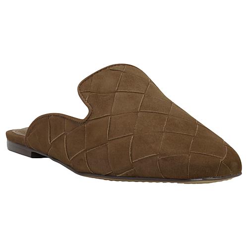 Vince Camuto Bindi Woven Leather/Suede Mule - Brown - Size 11