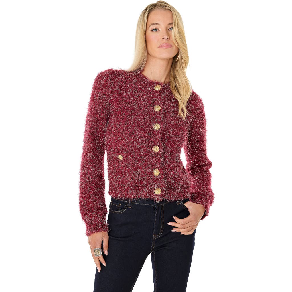 The Noli Shop Joana Knit Cardigan in Merlot at Nordstrom, Size X-Small