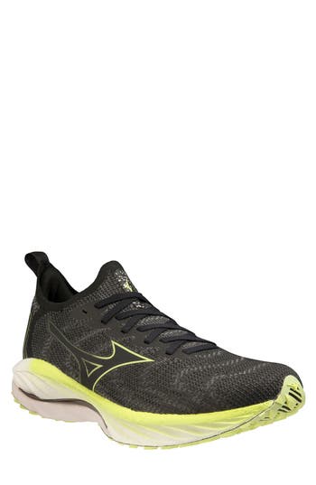 Mizuno Wave Neo Wind Running Shoe in Undyed Black-Luminous at Nordstrom Rack, Size 10