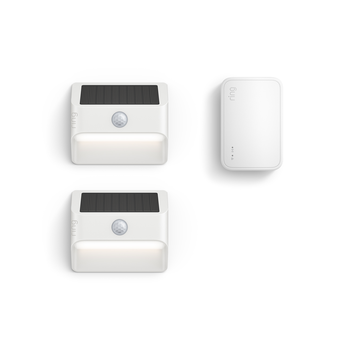Ring Smart Lighting Solar Steplight + Bridge (for 2nd Generation) in White | Pack of 2