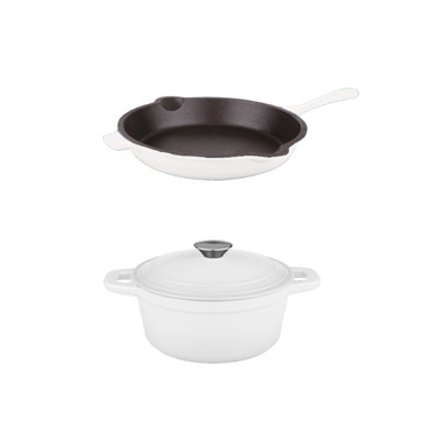 BergHOFF Neo Piece Cast Iron Cookware Set 10.0 W in grayCast Iron in White | 3