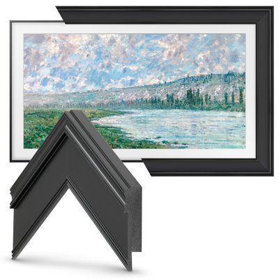 Deco TV Frames Deco TV Frame for Samsung Frame TV & Frame Pro 37.4 H x 62.1 W x 1.1 D in Black | 65"