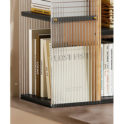 21 Tech Solutions Manufactured Desk Organizer 20.47 H x 23.62 W x 9.84 D in black/brown in Black/Natural | 20.47" H X 23.62" W X 9.84" D