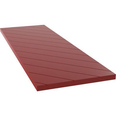 Ekena Millwork True Fit PVC Diagonal Slat Modern Style Fixed Mount Shutters | 12"/53"