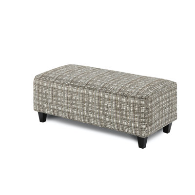 Ebern Designs 100 Potlach Marine Cocktail Ottoman 16.0 H x 49.0 W x 24.0 D in brownWood/Revolution Performance Fabrics®/Stain Resistant/Fabric/Other Performance Fabrics