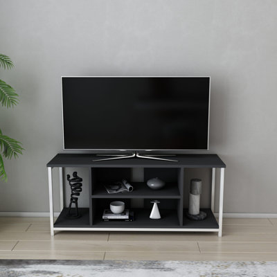Ebern Designs TV Stand grayEngineered Wood in Gray/White | 50"