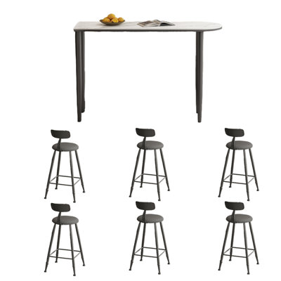 Orren Ellis Haffey white/blackMetal in Gray | 41.3"H x 70.8"L x 15.7"W